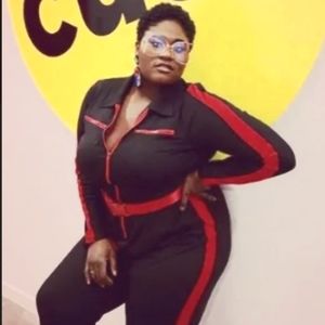 Fashion to Figure Racing Stripe Jumpsuit